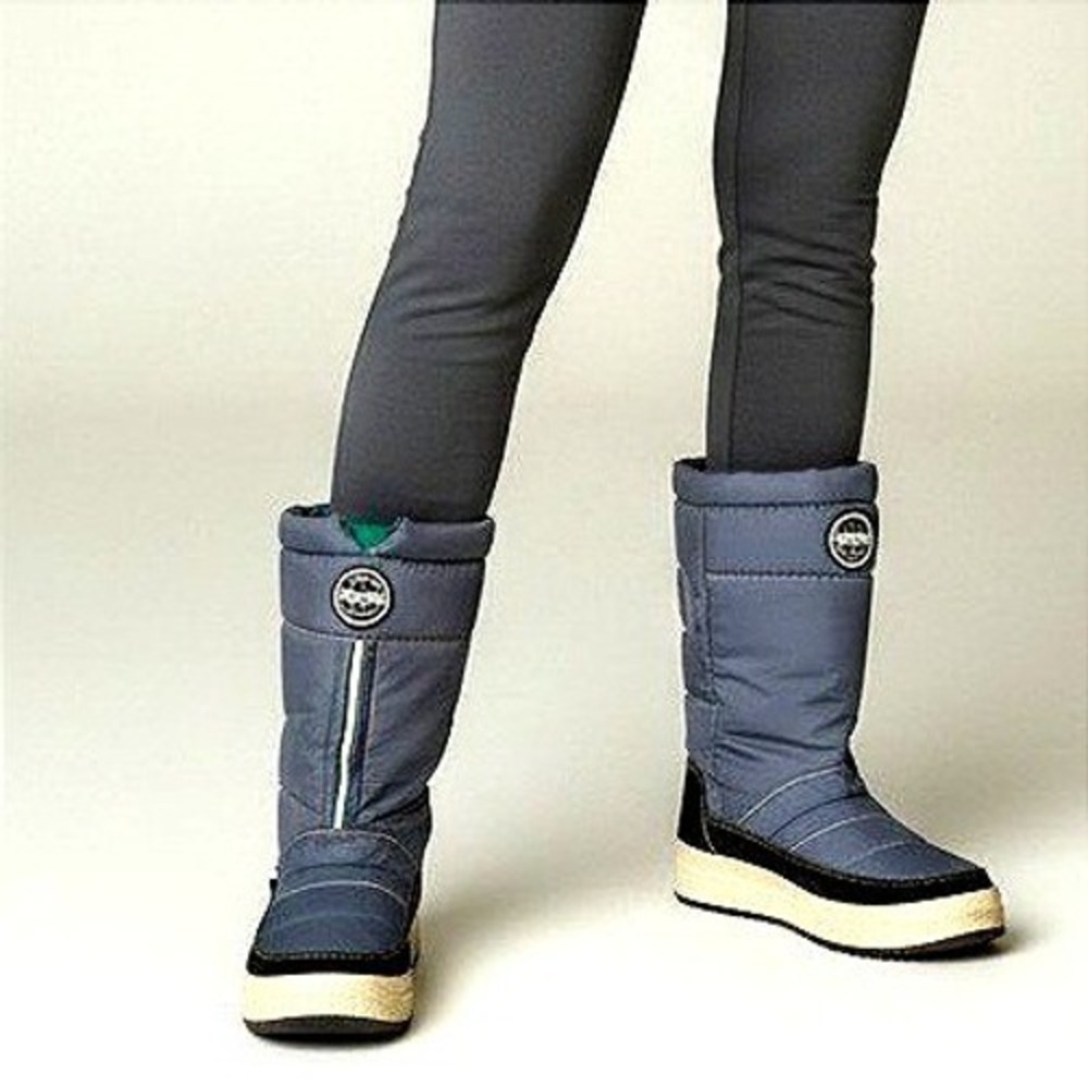 Nordica Vintage Made in Italy Blue Grey‎ Quilted Snow Boots Womens 44 / 11.5